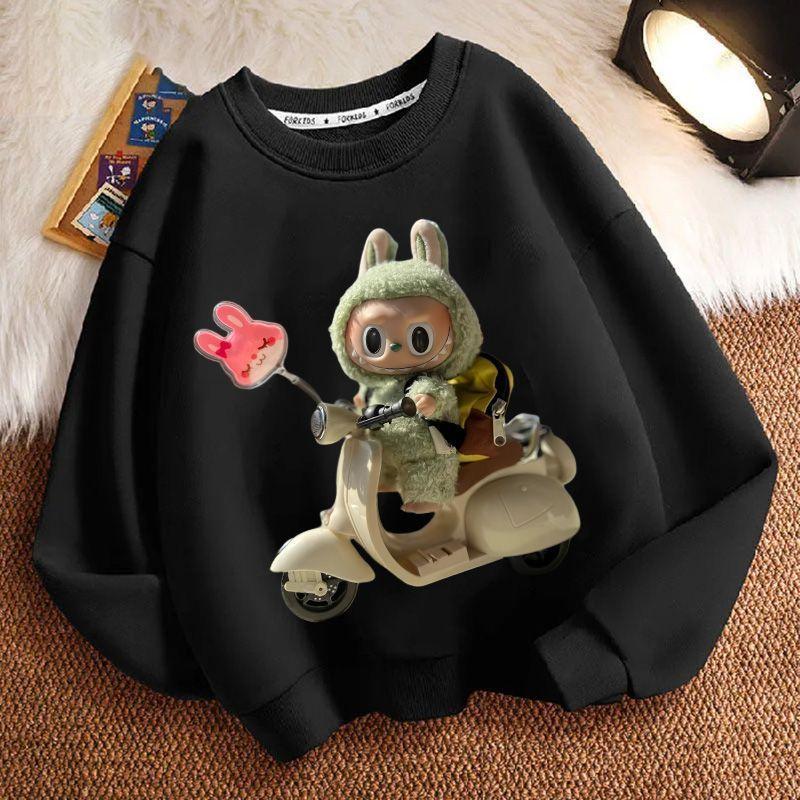 Children's Fashion LBB Hoodies, Round-neck Long-sleeved Hoodies for Boys and Girls  Spring and Autumn