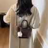 Premium Sense Retro Bag Women's Autumn and Winter Popular Versatile Hand Bag Shoulder Crossbody Bucket Bag