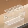 Transparent Acrylic Sundries Storage with Handle Removable Dividers Desktop Organizer Box Multi-purpose Large Capacity