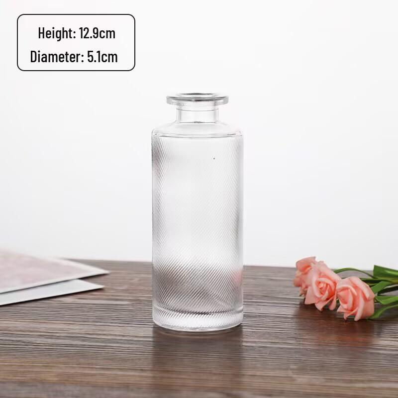 Retro Französisch-Amerikanische Mini-Glasvase für Trockenblumen & Grünzeug