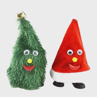 Elektrischer Schwingender Weihnachtsbaum Hut Spielzeug mit Lichtern und Glöckchen