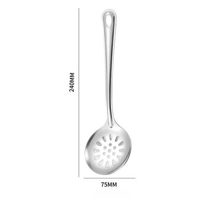 Ensemble d'ustensiles de cuisine en acier inoxydable: Spatule à frire Casserole Cuillère à soupe Passoire Passoire plate Non magnétique