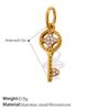 Gold Diamond Key Cross Pendant Multi-Style Personalized Pendant Diy Jewelry Accessories