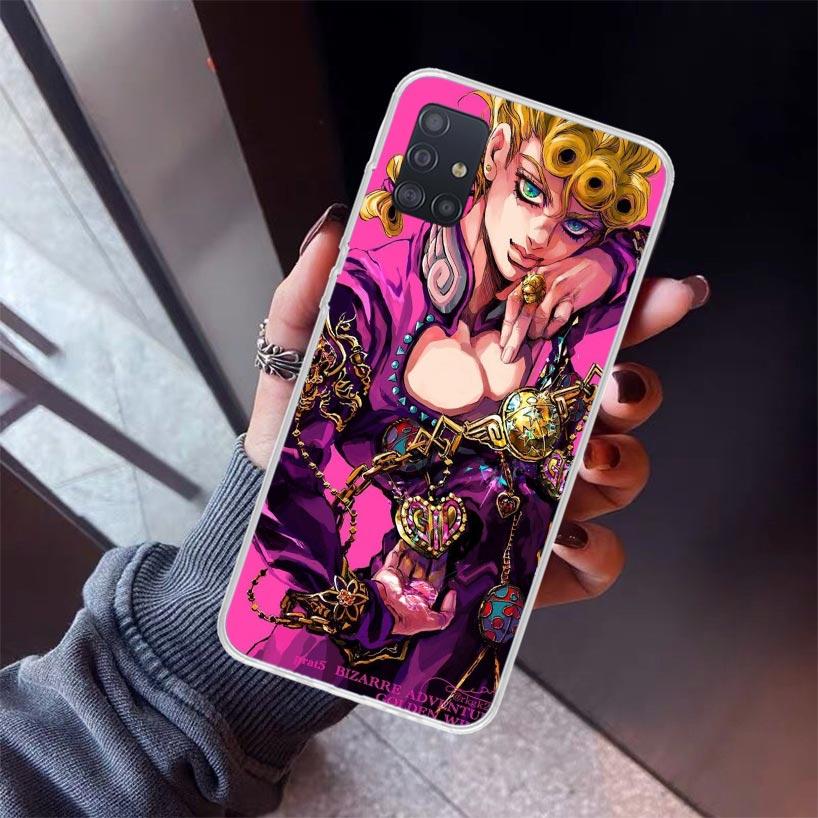

JoJo Adventure Giorno Giovanna Phone Case For Samsung Galaxy A12 A52S A42 A32 A22 A51 A50 Note 20 Ultra 10 S10 Plus A71 A70 A31 Samsung A30S