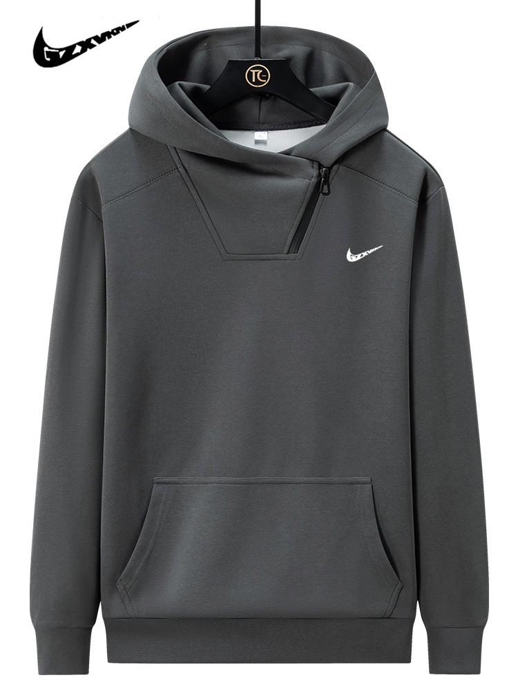 

Men s 2025 Autumn/Winter Versatile Cotton Hoodie: Solid Color, Long Sleeve Pullover for Men and Women XL сірий колір