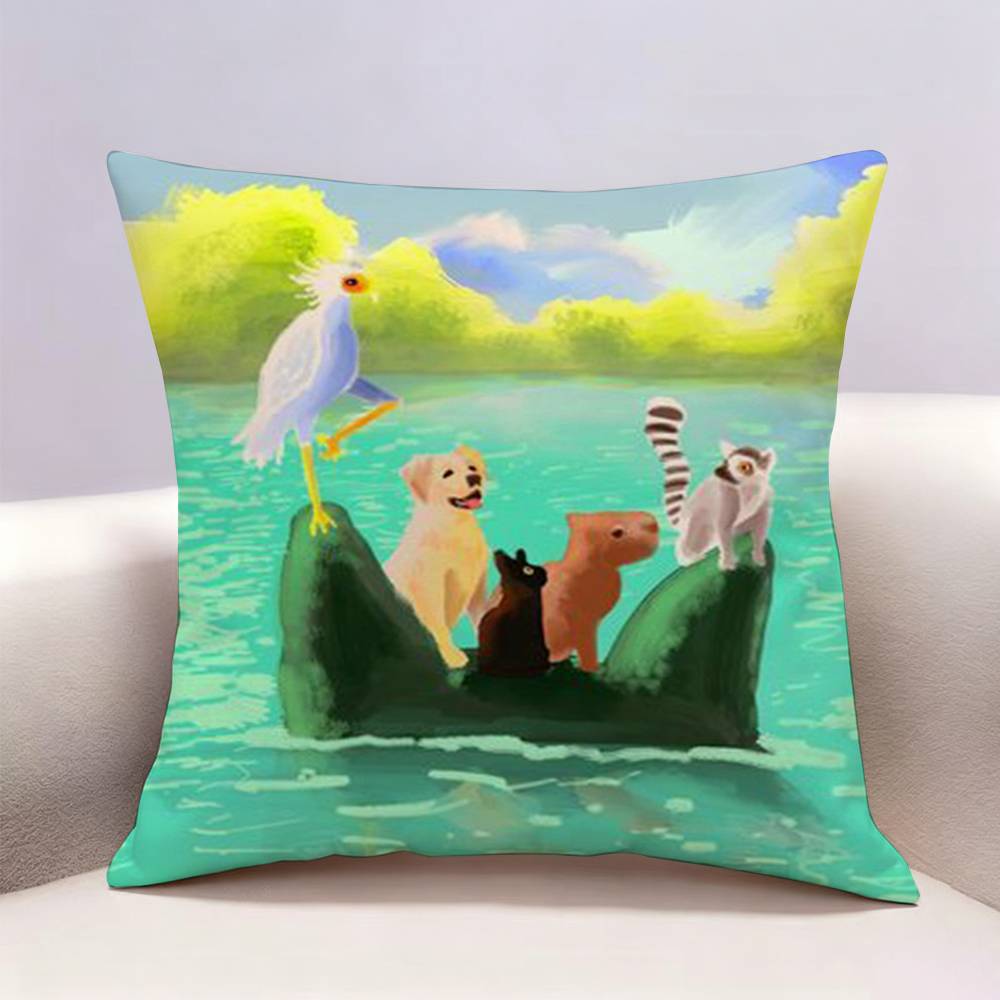 FFlow Movie Black Cat Doublesided print Pillow Case for Sofa Living Room Home office Decor Protective Cover