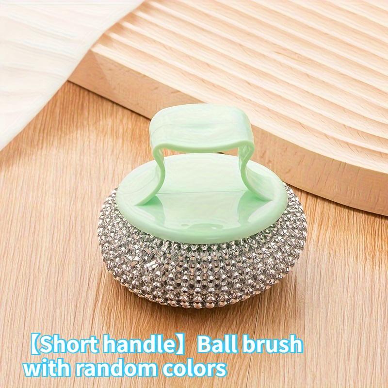 

Detachable Stainless Steel Cleaning Ball Brush - Kitchen Scrubber Tool for Pots, Pans & Dishes