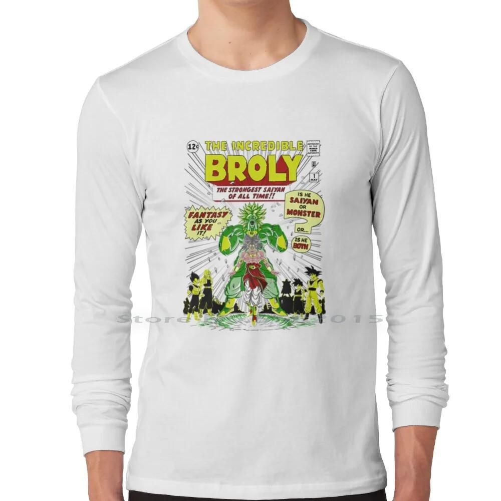 The Incredible Broly T Shirt 100 Cotton Rbrow Super Cartoons Animation Anime Manga Tv Z Broly Idea Quote Sayings Funny Humor