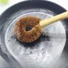 Natural Coconut Brown Pot Brush with Wooden Handle Oil-free Kitchen Supplies Cleaning Wooden Brush Tools Cleaning  Coconut Brush