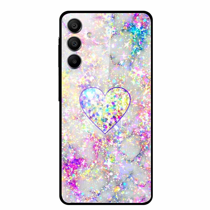 Tempered Glass Case for Samsung Galaxy A16 5G Back Cover Hard Case for SamsungA16 Phone Case Fundas Cool Protective Cute Bumper