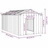 VidaXL Dog Niche with Black Roof 114x202x101 Cm Galvanized Steel, Dog Cage, Dog Shelter, Pet Cage for 4100922