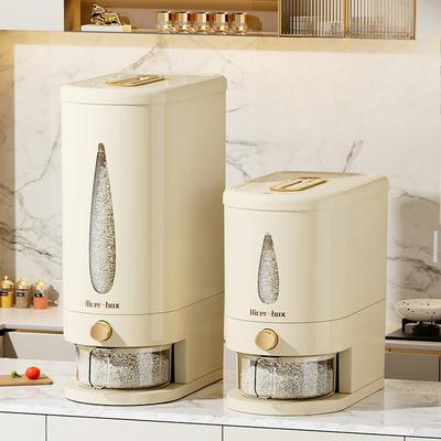 Five-grain and Miscellaneous Grain Bucket, Kitchen Slit Rice Bucket, Insect-proof and Moisture-proof Rice Storage Bucket, Press-type Rice Bucket