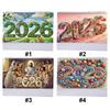2026 Kalender Diamantmalerei Kalenderset Diamantmalerei-Set DIY Diamantkunst Tischkalender für Zuhause, Büro, Schule Terminplanung