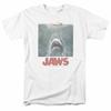 Jaws Distressed Jaws T Shirt Licensed Shark Movie Retro Tee Classic White