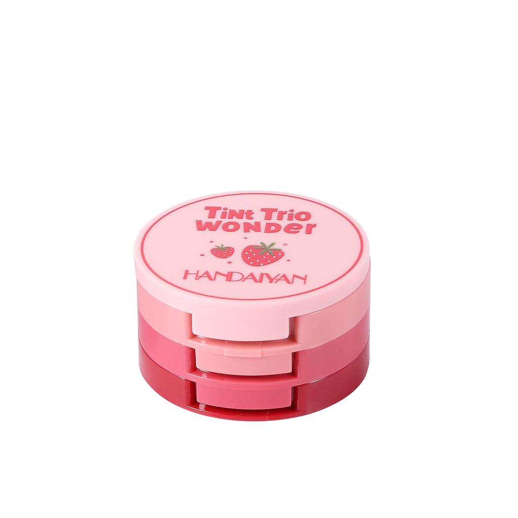 Three-color Blush All-in-one Palette Sexy Brightening Matte Lip Mud Lipstick Waterproof Blush Cream Rouge Palette Makeup