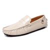 Fashion New Stylish Mens PU Leather Loafers Non Slip Walking Flats Breathable Outdoor Slip On Casual Shoes Male Office Driving Moccasins