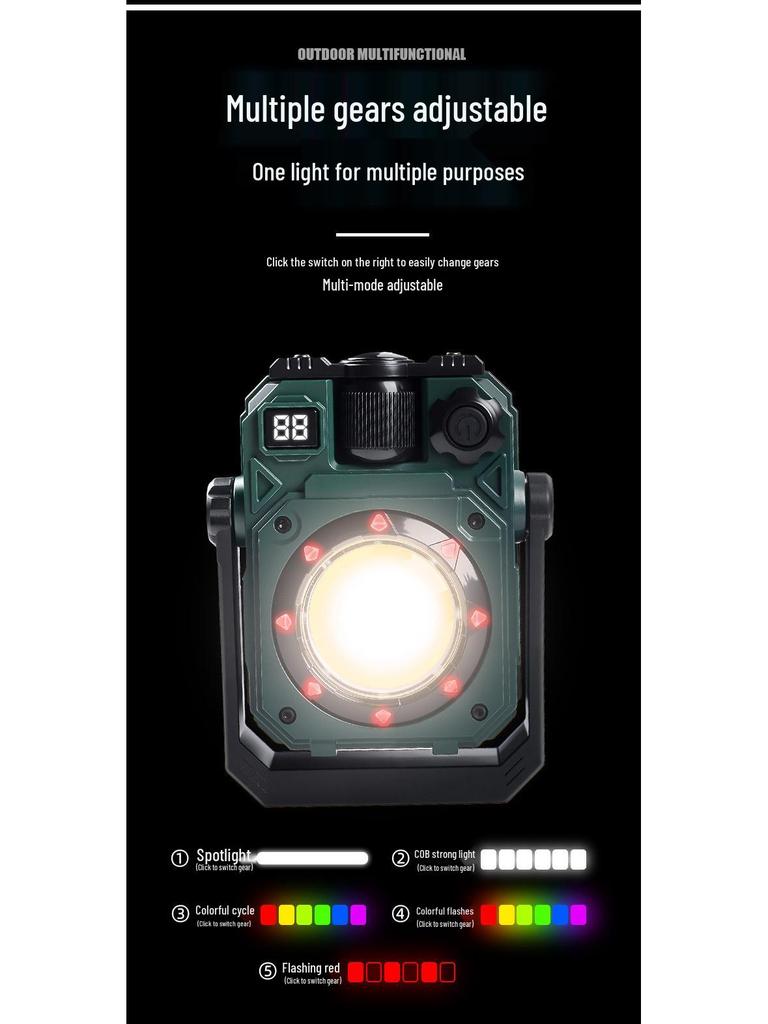 Waterproof Solar Camping Lantern - Bright, Long Battery, Multi-functional Emergency Light