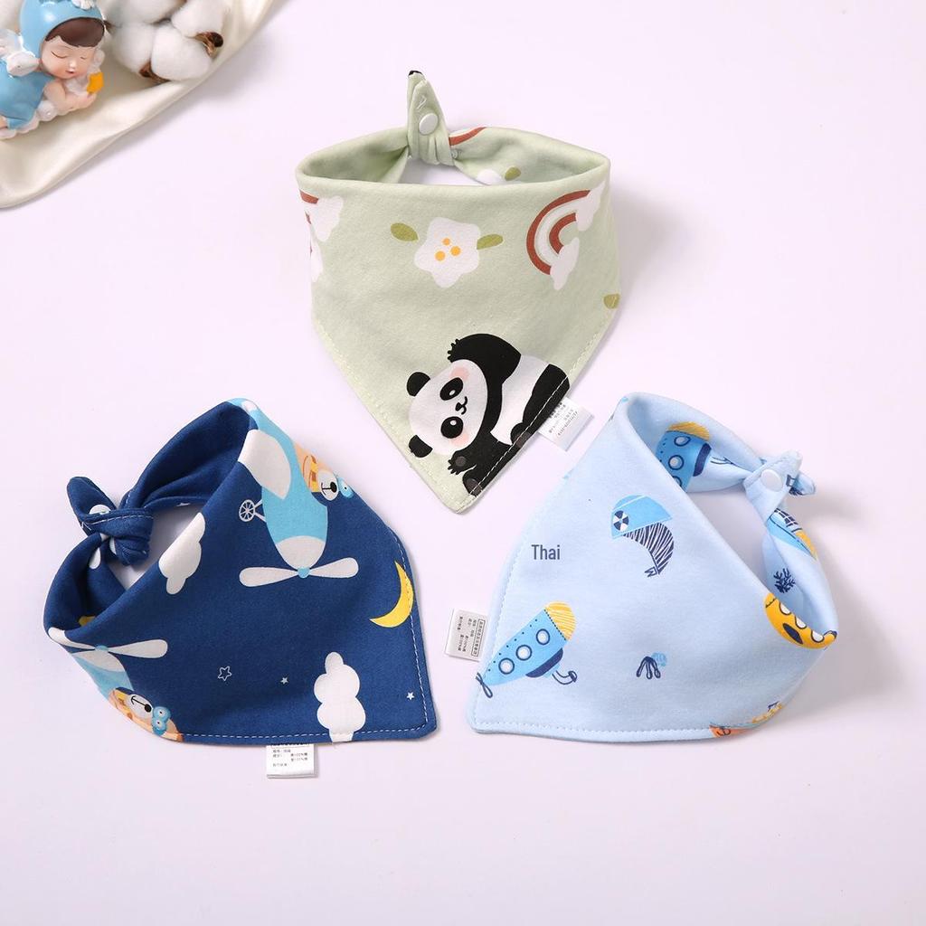 Pure Cotton Baby Triangle Bibs & Scarves for Boys and Girls