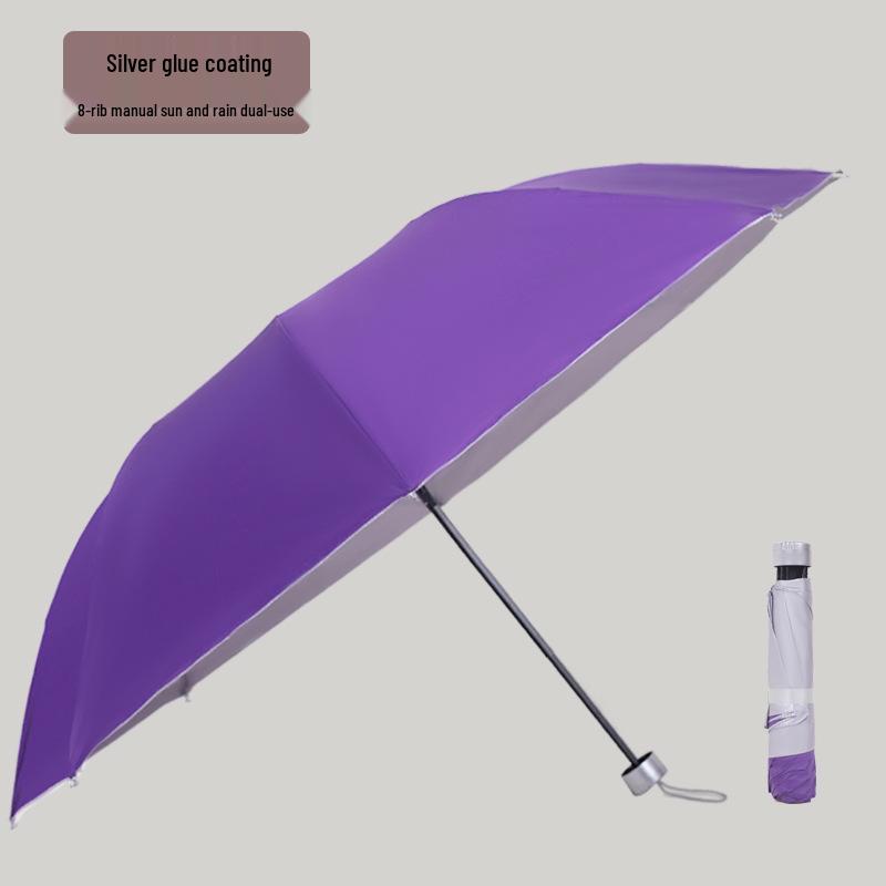 Automatic Compact UV-Blocking Sun and Rain Folding Umbrella - Large, Reinforced, Dual-Use for Students