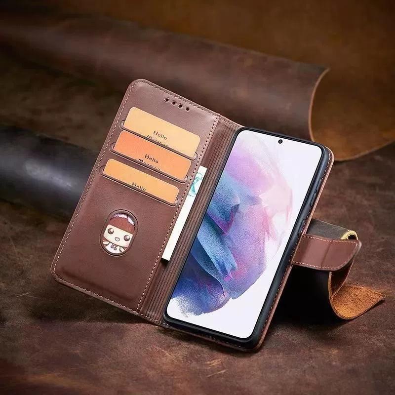 Applicable to Samsung S26FE mobile phone case A27 clamshell leather case S25plus wallet S25 calf pattern S25ultra