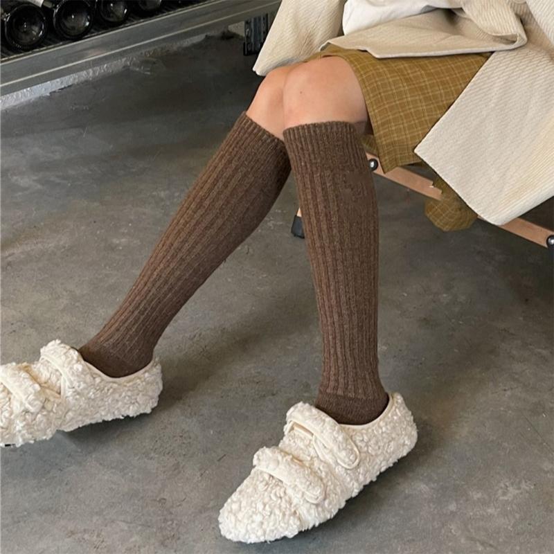 1 Pair Ruffle Calf Socks Calf Tube Frilly Socks Ballet Socks for Girls Knee Length Stockings Princess Style Dress Socks