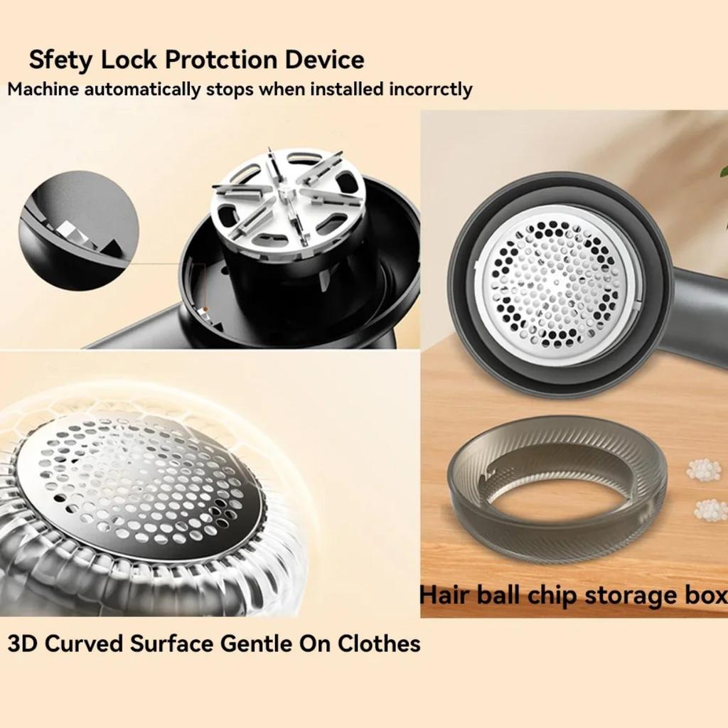 Pellet Electric Remover Lint Rechargeable Fabric Shaver Digital Display Portable Remover Clothes Fluff Hair Balls Shaver