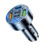 Multi Port USB Car Chargers With LED Screen Displays Voltage Fast Charging For Phones And Electronics Power Adapter