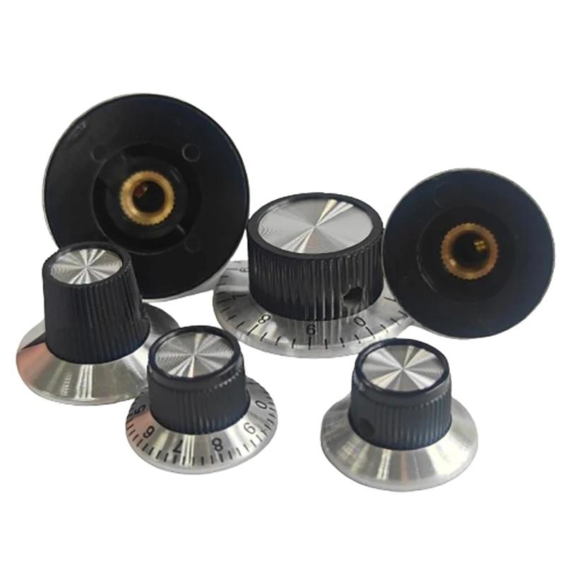 Nové 2 ks Chromovaná Horní Vintage Knoflík pro Guitarový Zesilovač Šipková Indikace Knoflík Pro Hřídel 6MM Knoflík pro Efektový Pedál DIY Příslušenství Nové