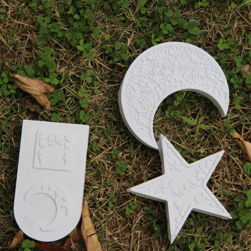 Silicone Molds Moon Candle Molds Handmade DIY Soap Baking Molds Star Shaped Castings Molds Resin Molds for Candle Making