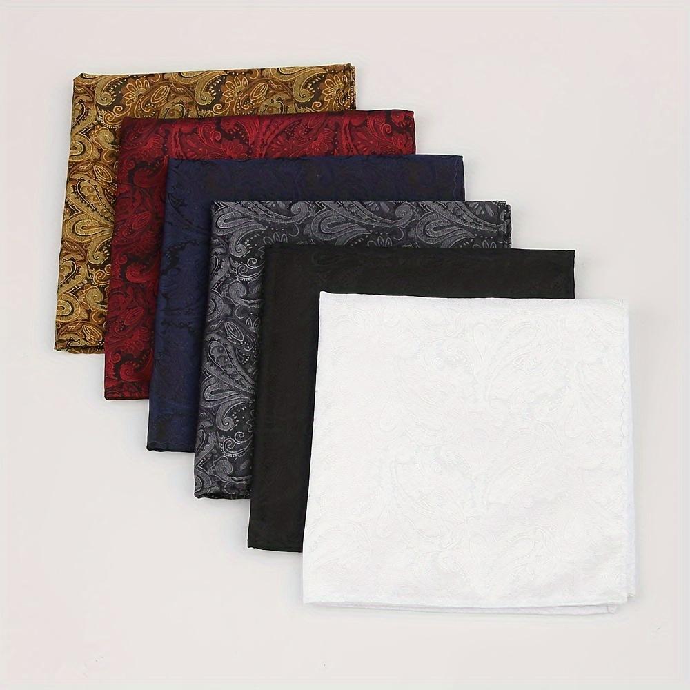 2.2Inch Square Handkerchief With Paisley Pattern, Oversized Pocket Square, Stylish Men'S Casual Party And Banquet Suit Accessory