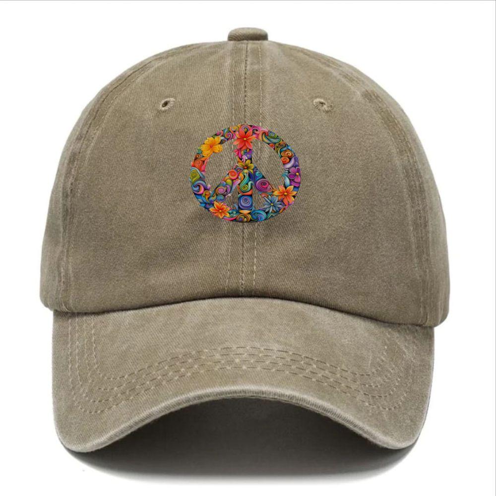 Herren Damen Retro Boho Baseballkappe mit mehrfarbigem floralem Wirbelmuster Viskose gewaschen Geeignet für Outdoor Strand Festival