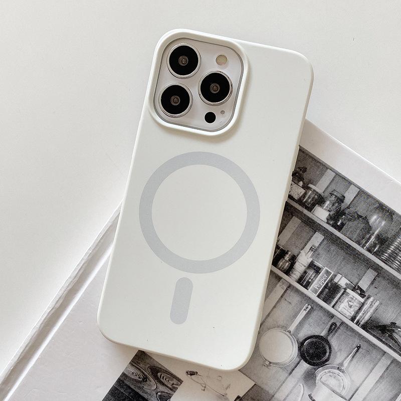 Suitable for Apple 16promax Liquid Silicone Magnetic Phone Case IP15 Imitation Original Liquid Large Hole 13 Protective Case
