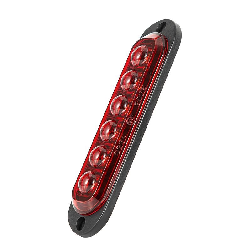 10Pcs 12V 24V 6 Led Side Marker Lights Warning Light Auto Car External Lights Trailer Truck Lorry Clearance Lamp Red Amber White