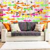 Fluorescent Halloween Bat Spirals Ornament Easy Hanging Party Supplies Recyclable Paper Materials Swirls Accessories