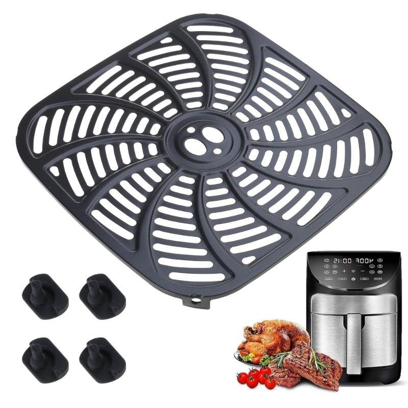 Square Air Fryers Plate Liners 7QT Metal Air Fryers Pad Metal Air Fryers Accessories Suitable for Baking and Cooking