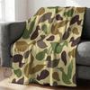 Duck Pattern Flannel Blanket Soft Cozy Throw Rug for Living Room Bedroom Outdoor Hunting Theme Gift Blanket Decorative