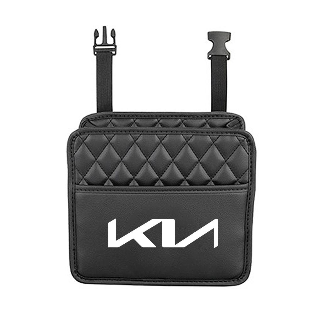 

2026 Hot Car Sticker PU Leather Car Seat Back Hanging Storage Bag Auto Accessories for Kia Sportage 3 Rio K2 Picanto Soul EV6 Ni