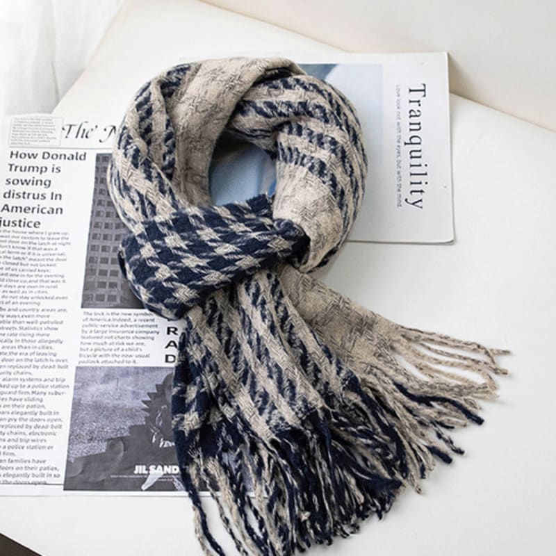 LOOKING4U Low Check Muffler 23FW Navy