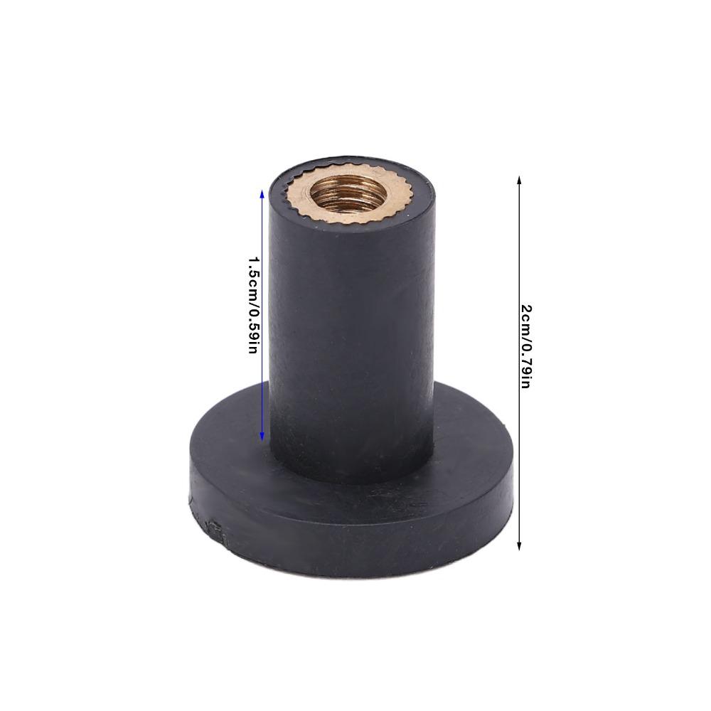 50PCS Brass Thread Insert Rubber Well Nut Fasteners Windscreen Mounting Nuts Bolt Hole Sealing