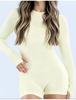 Seamless Quick-Dry Long Sleeve Yoga Bodysuit: European & Asian Fit