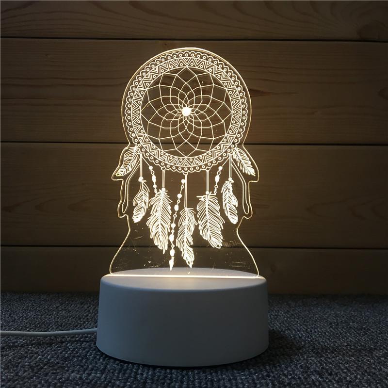 3d Nightlight Vision Bedroom Creative Desk Lamp Diy Holiday Gift Usb Direct Plug