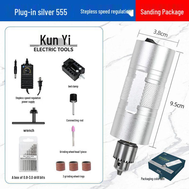 High-Power Variable Speed Knurled Electric Handheld Grinder & Drill
