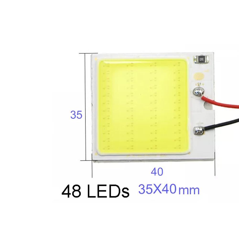 COB Panel Light With Resistance 16/24/36/48LEDs Decorative Automotive Lights Lamps White Roof Cool Blue Cars Ice Car 12V For Kit