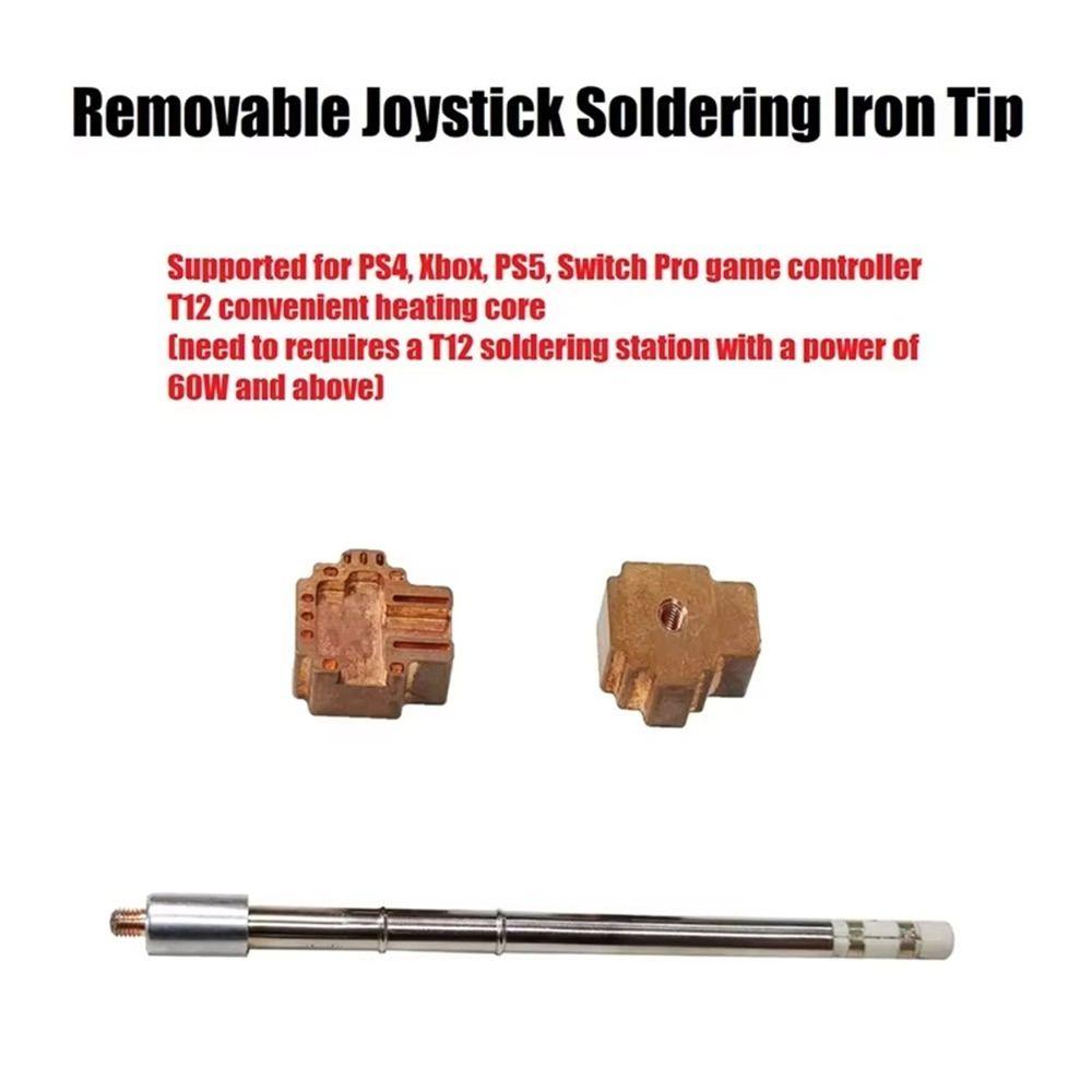 Removable Joystick Soldering Iron Tip 13mm/16mm Universal T12 Heating Core Hallstick Desolder Tool for PS5/PS4/XBOX/Switch Pro
