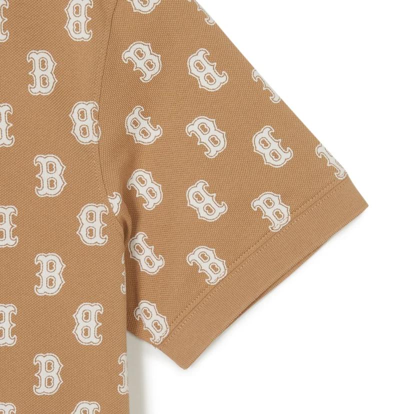 New MLB Boston Red Sox Polo Shirts Men's Khaki 3APQM0443-43CAL