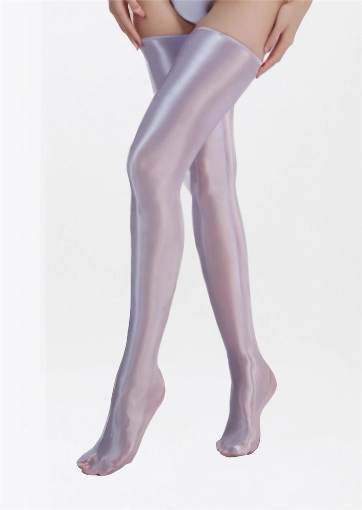 Sexy Women Candy Color Stain Smooth High Cut Bodysuit Oil Glossy Shiny Elastic Tights Shapping Leotard Backlesss One Pieces