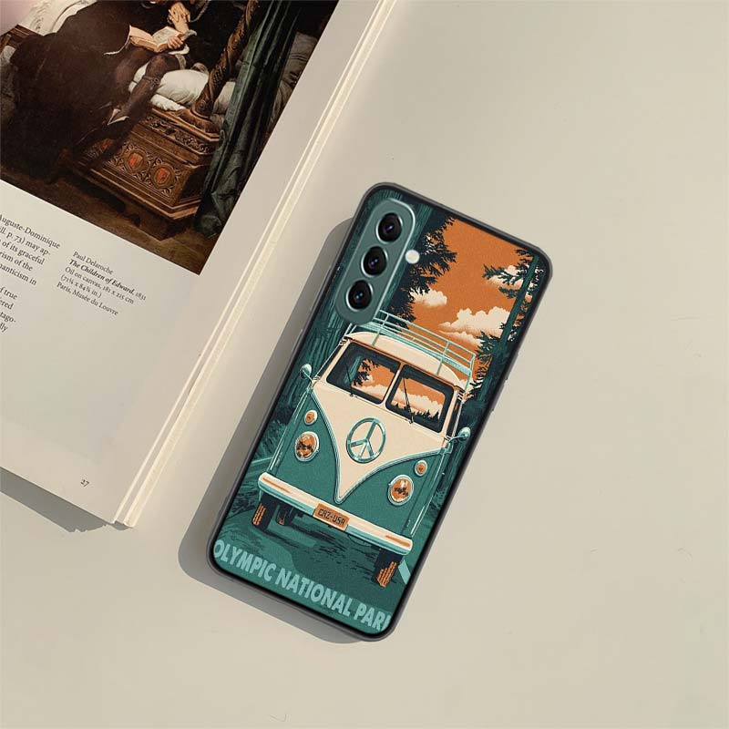 Summer Overseas Travel van Phone Case For Samsung A55 A35 A25 A15 A54 A34 A24 A14 A70 A71 A50 A51 A17 A05S Galaxy A40 A41A30 A31
