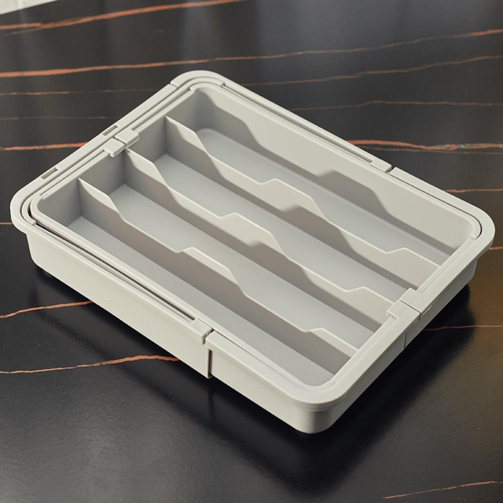 Adjustable Extendable Cutlery Storage Box Separated Cutlery Separation Trays  Drawer