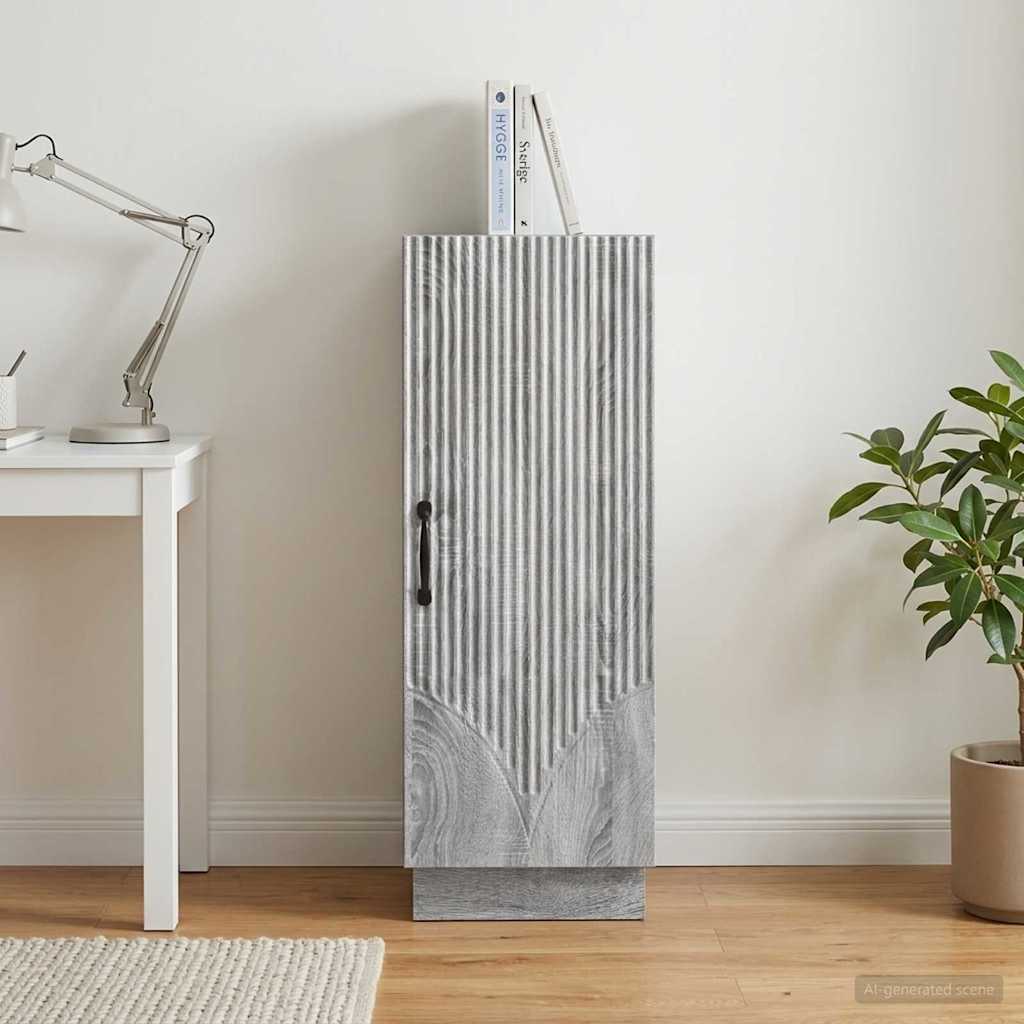Sideboard Grey Sonoma 33 X 34.5 X 87 Cm Engineered Wood