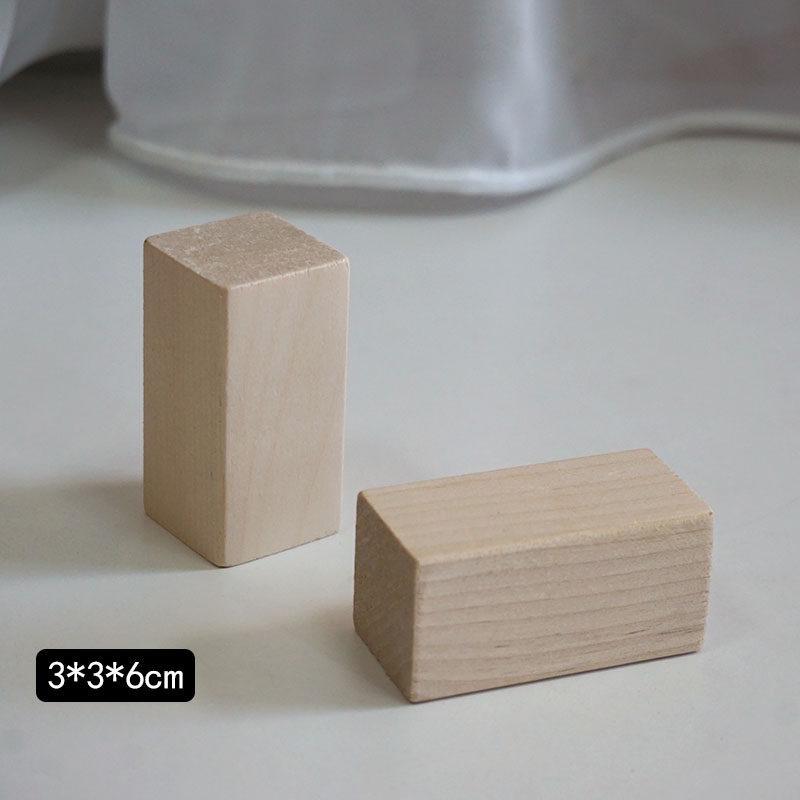 

Прямокутні будівельні блоки з масиву дерева для DIY ручних моделей та аксесуарів для пісочного столу